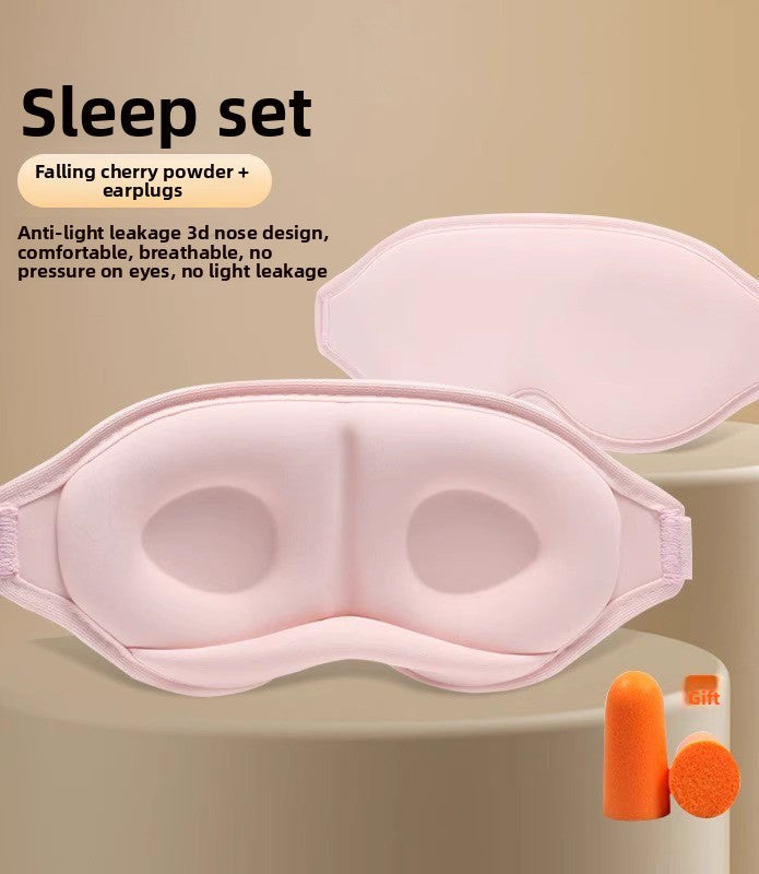 3D Light-Blocking Sleep Eye Mask with Earplugs