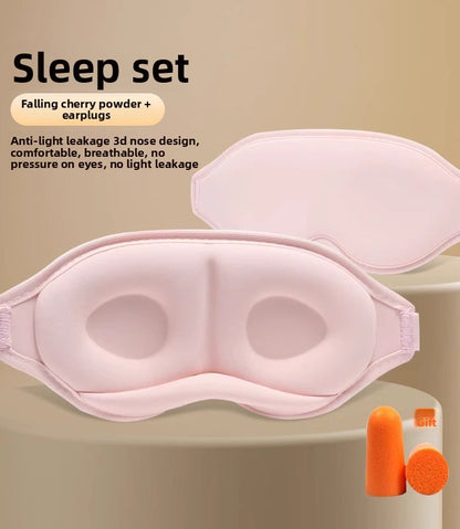 3D Light-Blocking Sleep Eye Mask with Earplugs