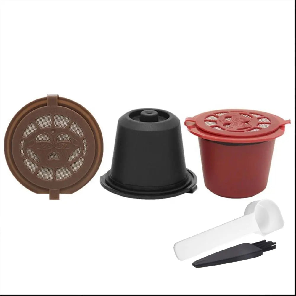 Reusable Coffee Capsule for Nespresso Machine with Stainless Filter Mesh icafilas Refill Espresso Pod Kitchen Tamper Accessories
