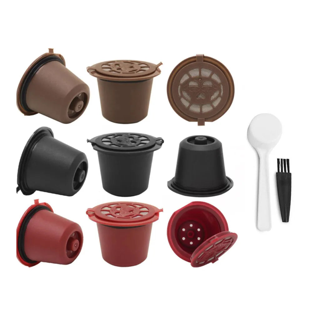 Reusable Coffee Capsule for Nespresso Machine with Stainless Filter Mesh icafilas Refill Espresso Pod Kitchen Tamper Accessories