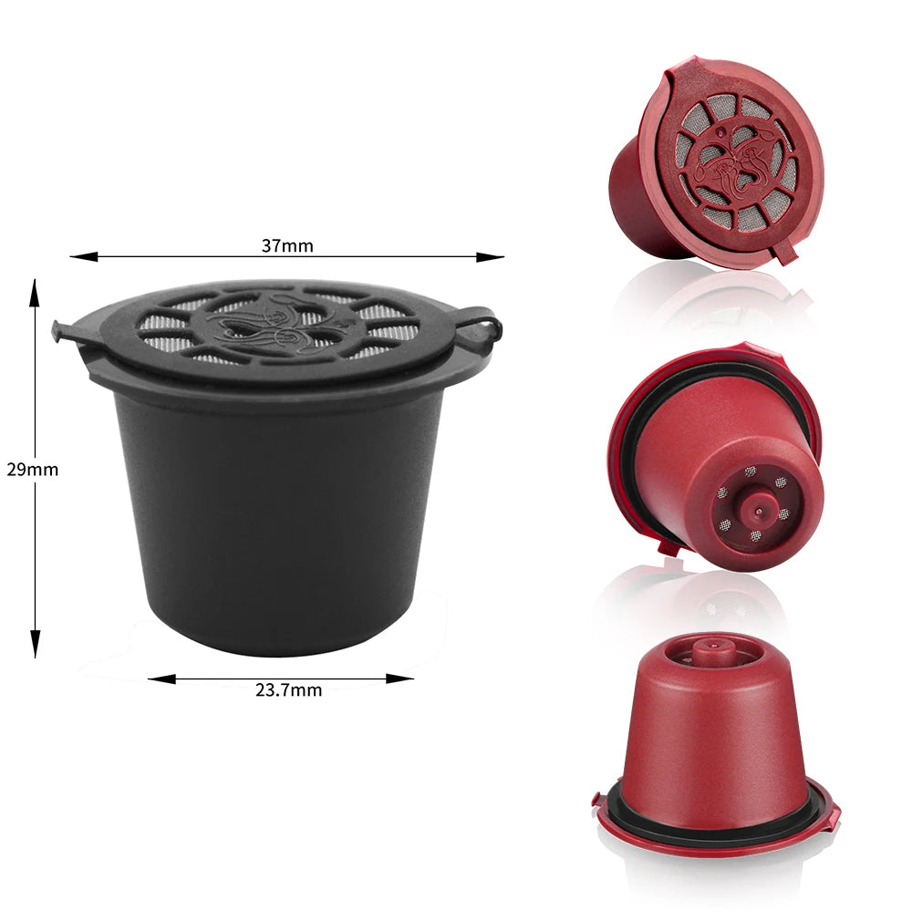 Reusable Coffee Capsule for Nespresso Machine with Stainless Filter Mesh icafilas Refill Espresso Pod Kitchen Tamper Accessories